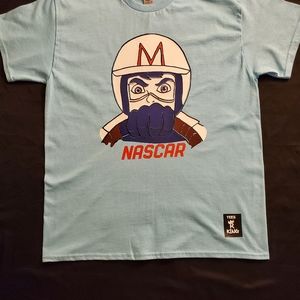 Speed racer tee shirt size  large light blue gildan heavy cotton